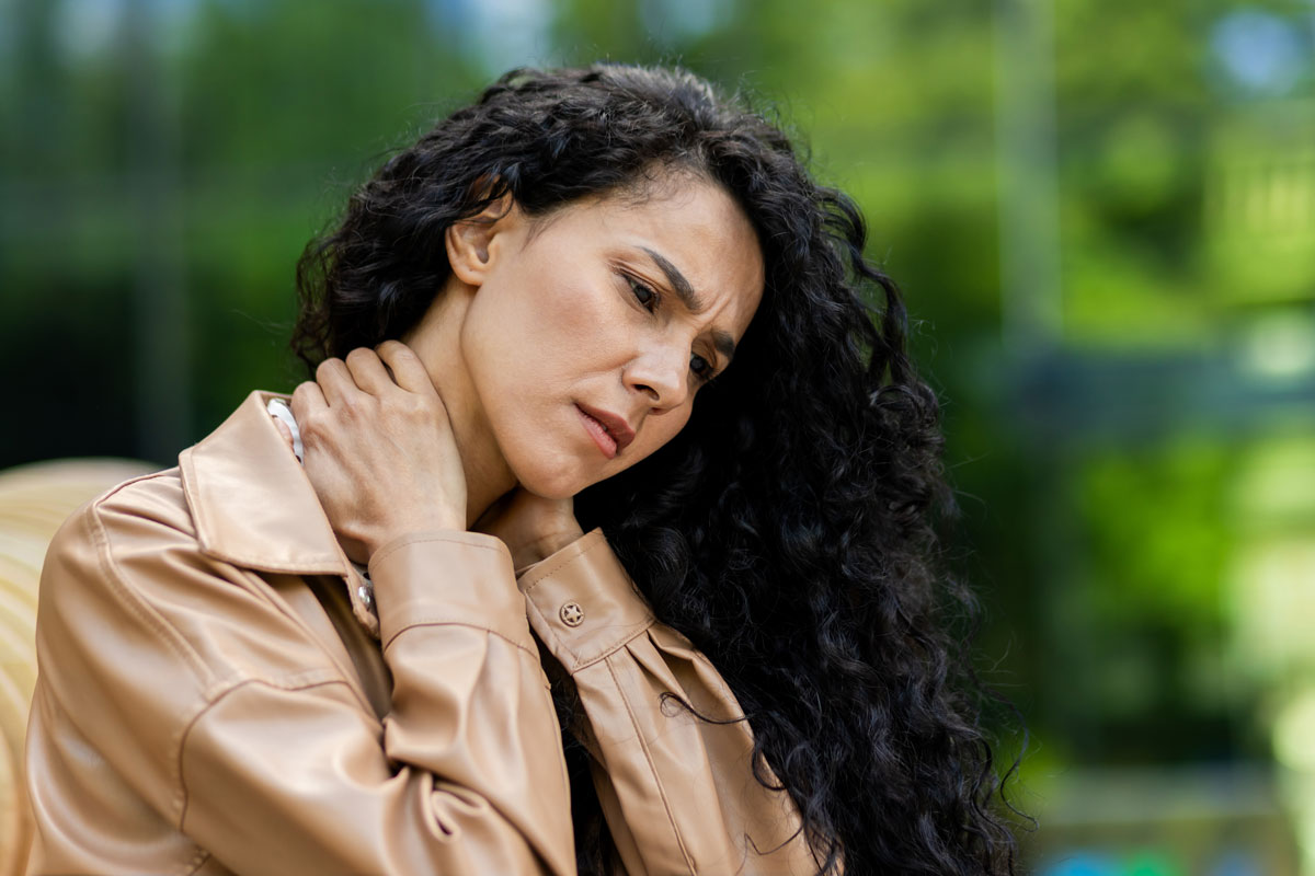 Woman with Late-Summer Mobility issues
